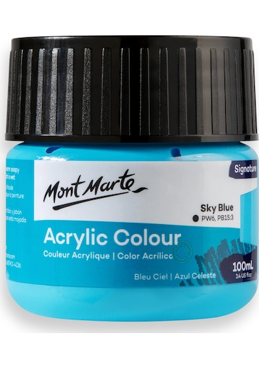 Akrilik Renkli Boya Signature 100ml - Sky Blue Çok Renkli