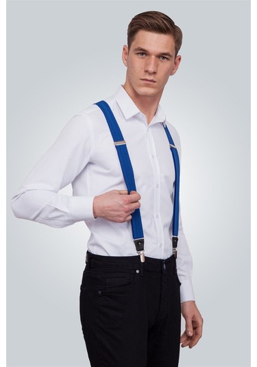 Tudors Erkek Pantolon Askısı Saks Mavi