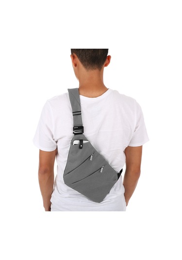 Osoce-sling Sırt Çantası Göğüs Çantası Hafif Açık Spor Seyahat Y5544gy Gri