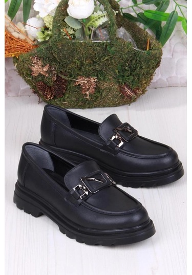 Papuçcity Fncy 03162 Kadın Günlük Loafer Ayakkabı Siyah