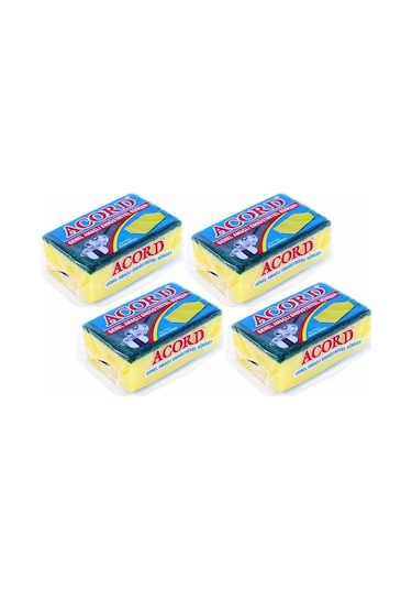 4 adet Jumbo Boy Endüstriyel Çok Amaçlı Bulaşık Süngeri  13x8x4 c