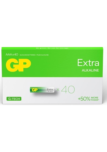 Gp R03 Aaa Boy Extra Alkalin İnce Kalem Pil 40lı Paket Gp24axet-2