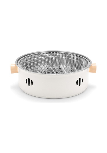 Jeehugo Dışarıda Çalışır Çelik Mangal: Kamp, Çay Demleme, Barbekü İçin Taşınabilir Bölünürlü Kuru Odun Ocağı - Beyaz Beyaz