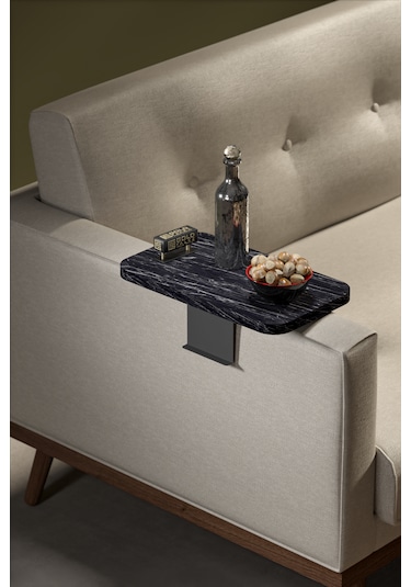 İkili Yan Sehpa Ayarlanabilir Tepsi Dikdörtgen Bendir