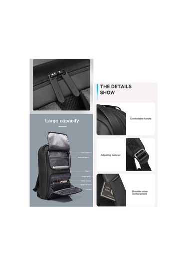 Bange BG7261 USB Şarj Portlu Laptop Notebook Sırt Çantası Siyah