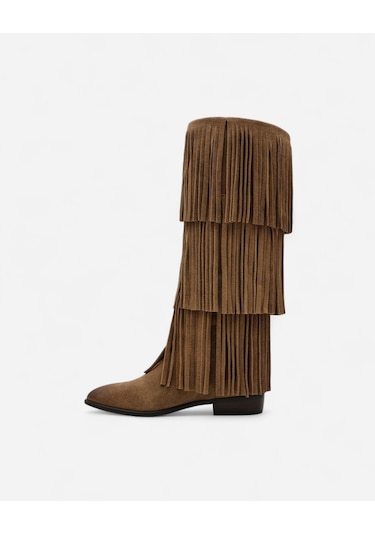 Steve Madden Spur Taupe Sued Kadın Bej Çizme Spur-taupe