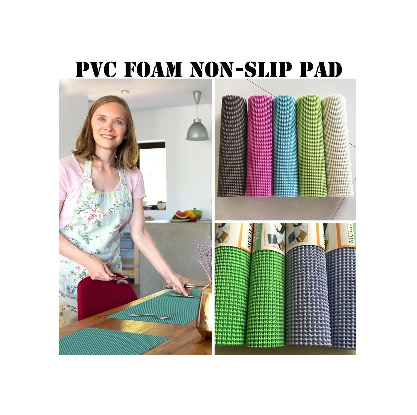 Youtek Pvc Matkaplı Ev Fırın Dolap Rafları İçin Kaymazsız Kesilebilir 2 Adet Ev Ofis Kullanıma Uygun Bej