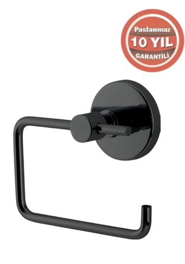 Çelik Banyo Paslanmaz Pirinç Flora Açık Kağıtlık Mat Siyah