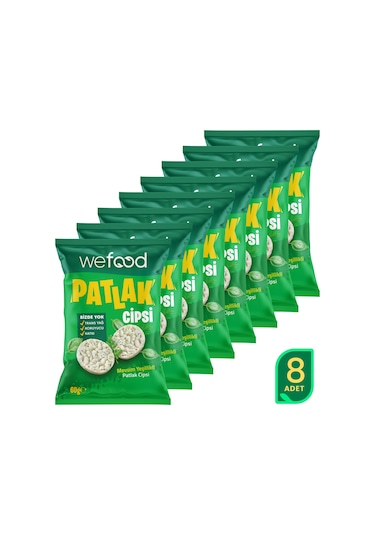 Wefood Mevsim Yeşillikli Patlak Cipsi 60 G 8'li 8683347037698