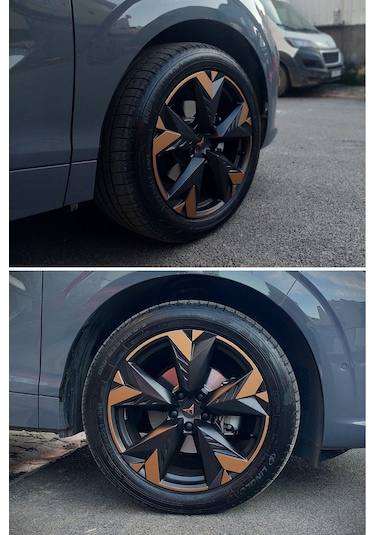 Cupra Terramar Jant Kaplama Sticker Set - Metalik Mat Bakır