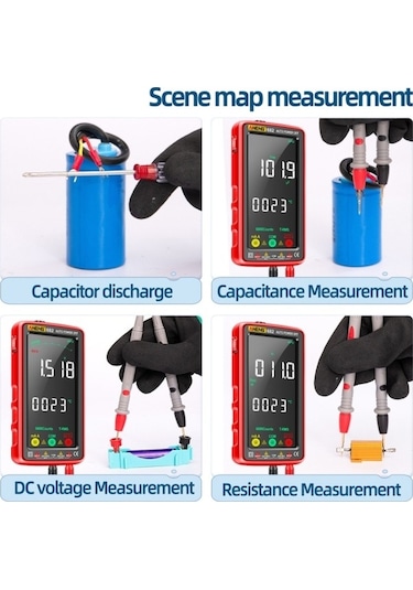Xinxin 682 Smart Va Ters Ekranlı Otomatik Aralıklı Şarj Edilebilir Multimetre Xinxin
