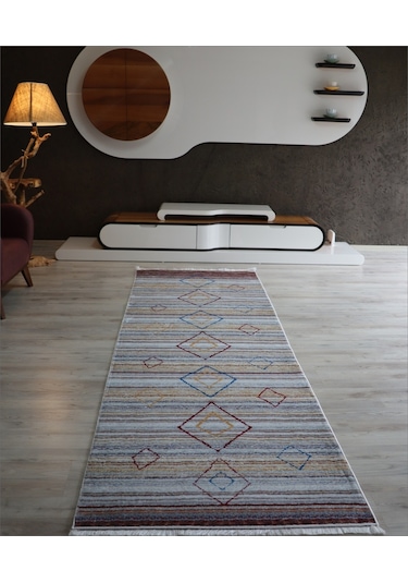 Bambu Dekoratif Renkli Mutfak Halısı Yıkanabilir Salon Halısı-100X300