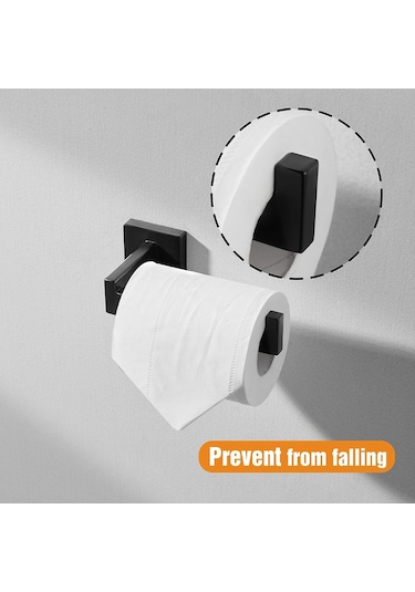 Siyah Tuvalet Kağıdı Tutucu Paslanmaz Çelik Tuvalet Kağıdı Tutucu Rulo Tutucu Banyo Ve Mutfak İçin Kare Diğer