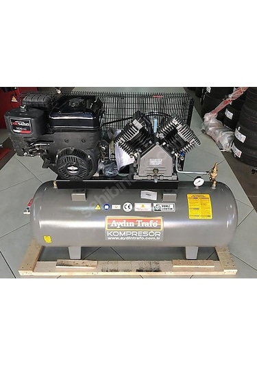 200 Lt. 4hp Benzinli İpli 12 Bar Aydın Trafo 22-220 Kompresör
