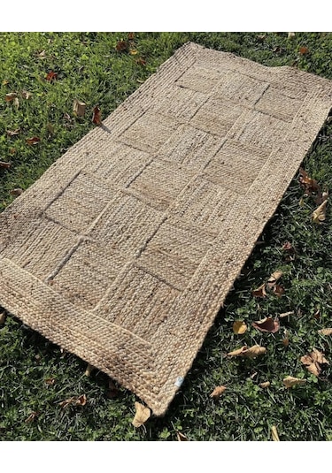 Eko Halı Echo Jüt Ech 06 Natural Xw Dekoratif Jüt Kilim Naturel Bej