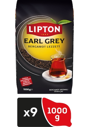 Lipton Earl Grey Bergamot Aromalı Siyah Dökme Çay 9 x 1 KG