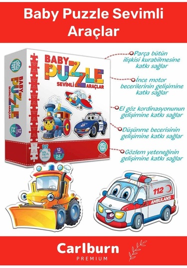 Özel Üretim Zeka Geliştirici Eğitici Çocuk El Göz Koordinasyonu Baby Puzzle Sevimli Araçlar