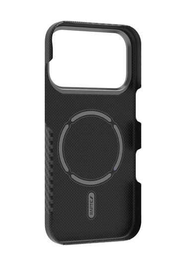 Iphone Uyumlu 17 Pro Max Kılıf M-safeli 600d Metal Kamera Çerçeveli Raptic Aramid Fiber Geotik Serisi Siyah