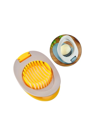 Suntek Magideal Paslanmaz Çelik Doğrama Bölmesi Yumurta Kesici Sarı