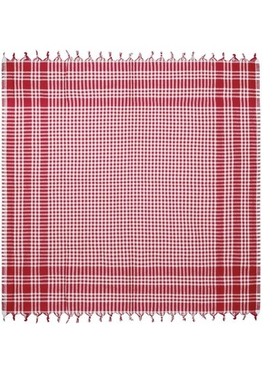 Evidea Soft Ekoseli Piknik Örtüsü - Kırmızı - 165x165 Cm Kırmızı