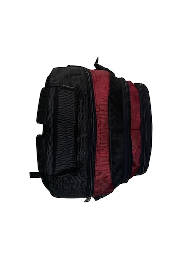 Büyük Su Geçirmeyen Kalın Kumaş Ortopedik Üç Bölmeli Okul Gezi Seyahat Kamp Sırt Çantası 32cmx47cm Kırmızı