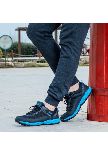 JUMP 21088 COMFORT CASUAL ANATOMİK SPOR AYAKKABISI Siyah - Mavi