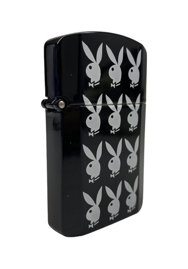 Lotus Playboy Benzinli Metal Çakmak Siyah
