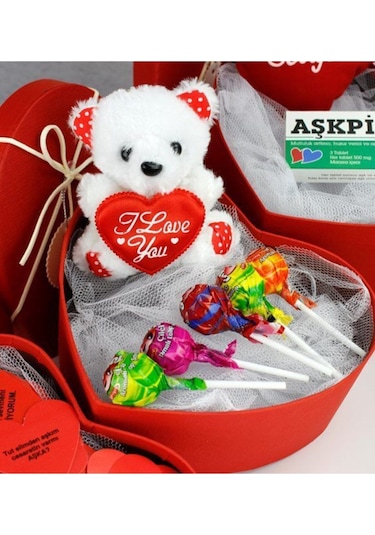 Eşe Sevgiliye En Güzel Gününüzde Romantik Kalpli Kutu Aşk Ölçer