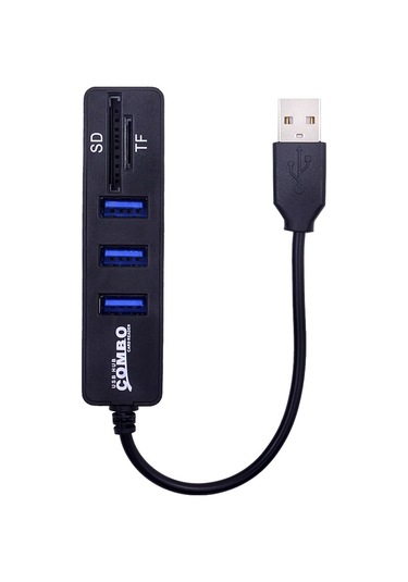 TriLine Combo 3 Port USB3.0  Hub Tf Sd Kart Okuyucu