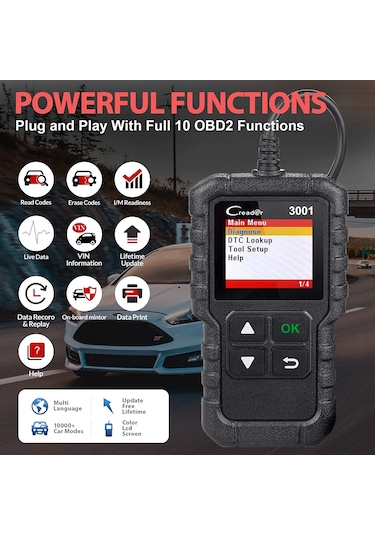 LAUNCH CREADER OBD2 TARAYICI ARIZA TESPİT CİHAZI