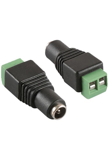 10 Adet 5.5x2.1mm Power Dişi Jack To Klemens Güç Giriş Soketi