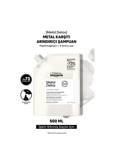 L'Oréal Professionnel Metal Detox İşlem Görmüş Saçlar İçin Şampuan Refill 500 ML