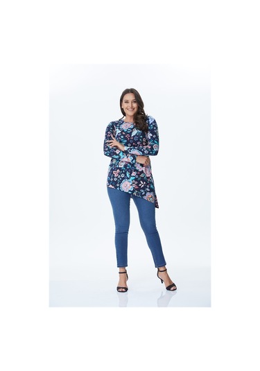 Örme Asimetrik Tunik-çok Renkli Çok Renkli