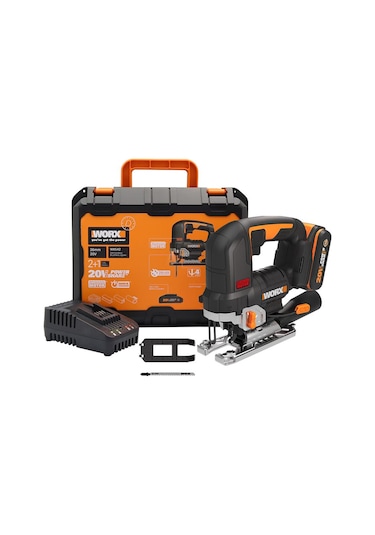 Worx WX542 20Volt Tek Akülü Profesyonel Kömürsüz Şarjlı Dekupaj Testere