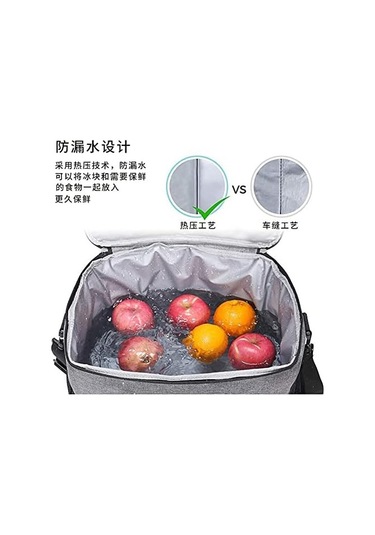 Öğle Yemeği Çantası Kadınlar, Oxford Kumaş, Gris, 5 Bölme, Termal Yalıtılmış, Katlanabilir, Piknik Sırt Çantaları gri Gri