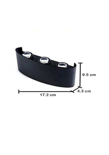 Dekoratif 10W Çift Yönlü Iç - Dış Mekan Siyah Kasa Amber Işık - 1 Adet Amber