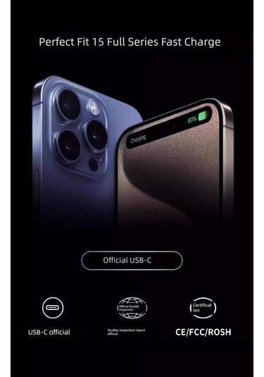 İphone Uyumlu 15/16 İçin Usb-c Örgülü Kablo 2.0m Um36001-4 Yurt Dışından