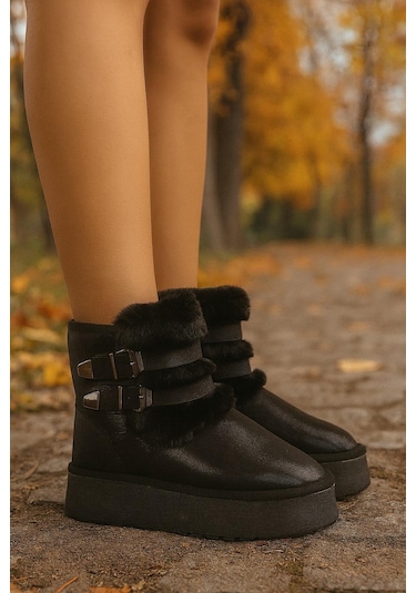 Çift Tokalı Kalıntaban Kadın Bot Çok Renkli