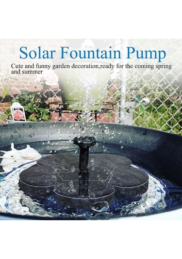 Cbtx Güneş Enerjisi Minyatür Çeşmesi Açık Püskürtme Fırçasız Su Pompası Dprinkler Siyah