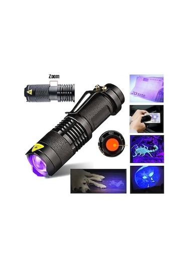 Uv Zum Mor işik Fener Sah. Para Bakteri Ultraviyole Dedektör Siyah