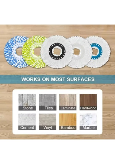 Total Reine Mikrofiber Mop Başlığı Yuvarlak 2 Adet. 259077496