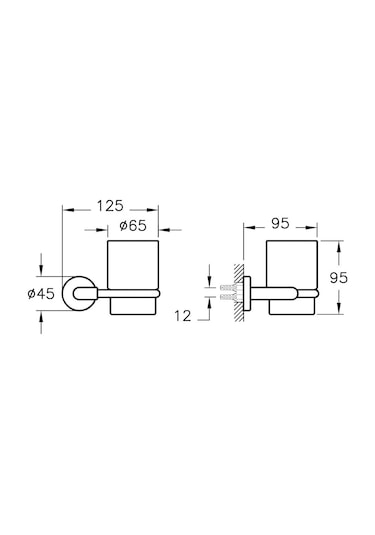 VitrA Minimax Diş Fırçalığı Krom  A44780 Krom