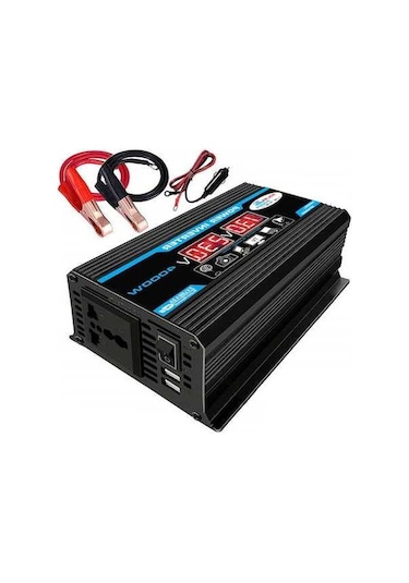 Besthome1 4000w Araç Çevirici - 2 Usb Portlu Akıllı Dijital Invertör, Led Ekranlı, 12v-220v Dönüştürücü