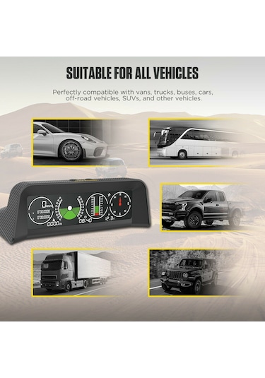 Autool X90 GPS Hız, Eğim Ölçer, Pusula HUD