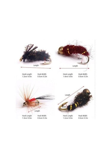 Novahub 64 Parça Yapay Sinekli Olta Yemi Seti - Çeşitli Balıklar İçin Biyomimetik Tasarım, Kapsamlı Balık Avı Seti