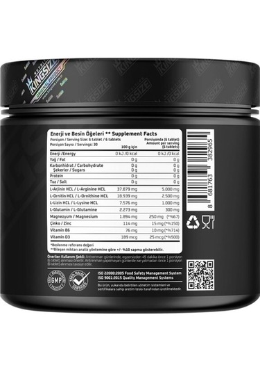 Kingsize Nutrition Gh Complex 180 Tablet