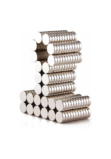 50 Adet Çap 8Mm X Kalınlık 3Mm Yuvarlak Güçlü Neodyum Mıknatıs