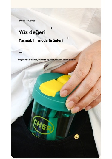 Jian Fan Yazöğrencisi Taşı Olabilir Plastik Bardak Mavi Mavi