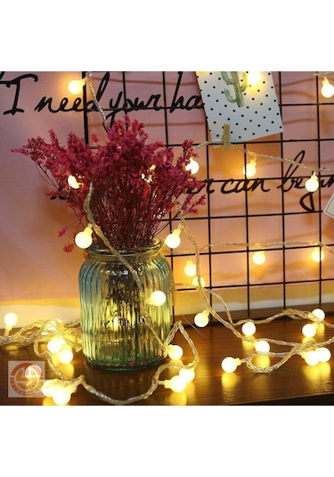 Technosmart 20 Ledli Kumandalı 8 Modlu Dekoratif Led Sarı Işık Pi