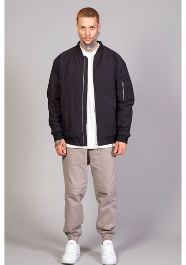 Siyah Regular Fit /krinkıl Kumaş İçi Kapitone Pilot Erkek Cek... Siyah